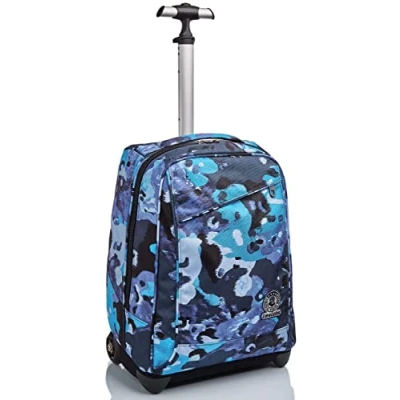 Abbildung von Invicta TROLLEY, 2 in 1, Schulranzen mit Rollen, Rucksack Trolleyfunktion, ab 1. Klasse, für Schule, Reisen, Mädchen&amp;Jungen, blau, CAMO SHADE