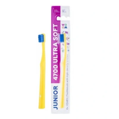Abbildung von WOOM 4700 Junior ultra SOFT TOOTHBRUSH weiche Kinder Zahnbürste ab 6 Jahre (Blau)