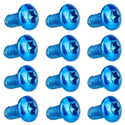 Abbildung von T TAKONE Fahrrad Bremsscheiben Schrauben, 12 Stück M5 x 10 mm Eloxierte Scheibenbremsschrauben, T25 Fahrradrotorschraube für MTB, Rennrad, Mountainbike (blau)