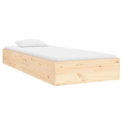 Abbildung von vidaXL Massivholzbett Einzelbett Bettgestell Bettrahmen Lattenrost Schlafzimmerbett Bett Holzbett Schlafzimmermöbel 75x190cm Kiefernholz