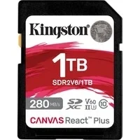 Abbildung von Kingston Canvas React Plus V60 SD 1TB SDXC UHS II 280R/150W U3 for Full HD/4K