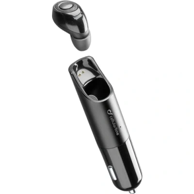 Abbildung von cellularline CAR Headset Mini Bluetooth® mit Ladestation Spielzeit insgesamt 3 Stunden Schwarz