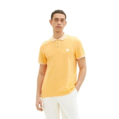 Abbildung von TOM TAILOR Herren Basic Poloshirt 1035628, 22225 washed out orange, XXL