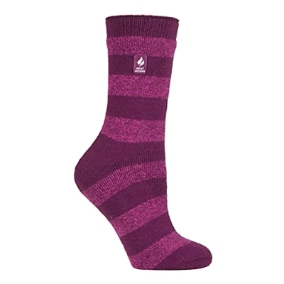 Abbildung von HEAT HOLDERS Lite Damen Dünn Bunt Muster Motiv Thermosocken für Geschenk Socken Winter (37 40, Tief Fuchsie/Berry (Bologna))