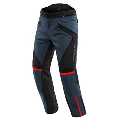 Abbildung von Dainese Tempest 3 D Dry Pants, Motorrad Tourenhose Für Männer, Wasserdichte Membran, Herausnehmbares Thermofutter, Knieschutz, Ebenholz/Schwarz/Lavarot, 52