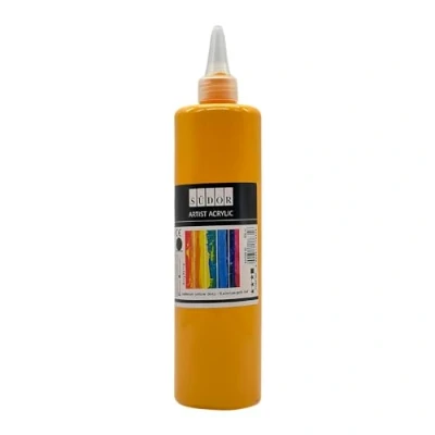 Abbildung von SÜDOR ACRYLFARBE 500 ml Geeignet für Acryl Pouring. Hochpigmentierte Künstler Malfarben zum Bemalen auf Holz, Leinwand, Stein, Papier, Stoff, Metall. Wasserfest. Vegan. (Kadmiumgelb)