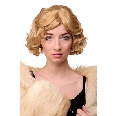 Abbildung von WIG ME UP A4002 611B Damenperücke Perücke 20er Jahre Swing Bob gewellt Blond Mix ca. 25 cm