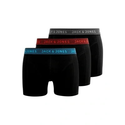 Abbildung von Jack &amp; Jones Waistband Trunks 3 PACK Boxerbriefs, Herren, Größe: Large, Asphalt