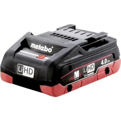 Abbildung von Metabo 625367000, Akku, Hohe Lithium Ionen Dichte (LiHD), 4 Ah, 18 V, Metabo, Schwarz, Rot