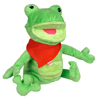 Abbildung von goki Handpuppe Frosch Frilo (1 tlg), wie einem echten Gesprächspartner