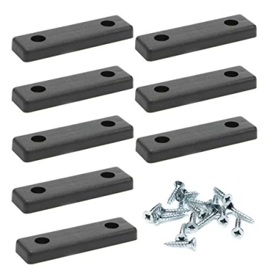 Abbildung von sossai® Möbelfuß Möbelgleiter in Schwarz mit Schrauben, (8 St), 50x14x5mm