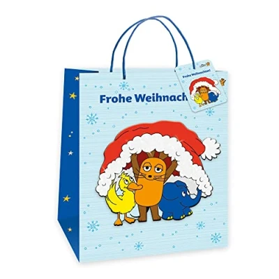 Abbildung von Trötsch Die Maus 3D Geschenktasche Weihnachten medium: Tragetasche Papiertüte Geschenktüte Henkeltasche