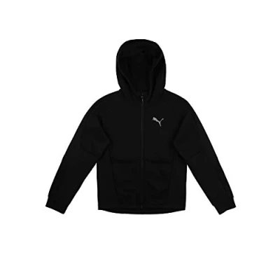 Abbildung von PUMA Jungen Evostripe Full Zip Hoodie B Sweatshirt, Schwarz, 15 16Y