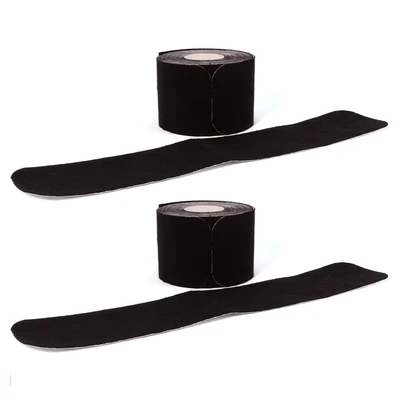 Abbildung von Axion Kinesiologie Tape PRECUT, 20 vorgeschnittene Sport Tapes 25 x 5 cm in schwarz (2 St., Physio optimal für Sport) wasserfest, hautfreundlich, elastisch, Kinesio selbstklebend