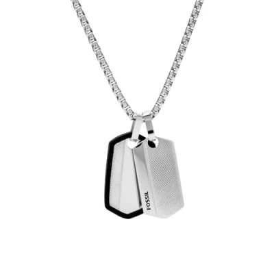 Abbildung von Fossil Dress Halskette silvercoloured, Herren, Größe: One Size, Silver coloured