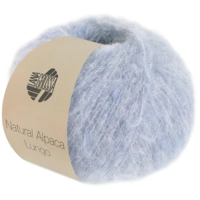 Abbildung von LANA GROSSA NATURAL ALPACA LUNGO Häkelwolle, 190 m (Flauschgarn mit Baby Alpakafasern), 50 g