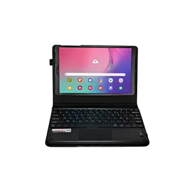 Abbildung von MQ für Galaxy Tab A 10.1 (2019) LAYOUT FRANZÖSISCH Bluetooth Tastatur Tasche mit Multifunktions Touchpad Samsung LTE SM T515 WiFi T510 Französisch AZERTY