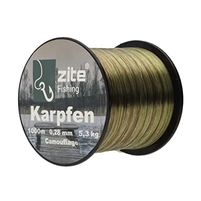 Abbildung von Zite Angelschnur Camouflage Karpfen 0,28mm Nylonschnur 5,8 kg Tragkraft