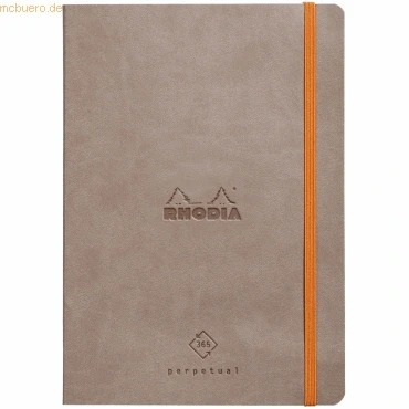 Abbildung von Rhodia 117184C Perpetual Kalender (DIN A5, 14,8 x 21 cm, 64 Blatt, 90 g, elegant und praktisch) Maulwurfgrau