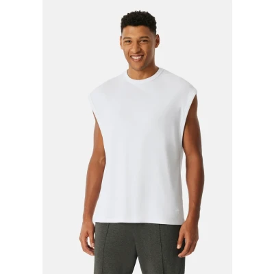 Abbildung von Schiesser Herren T ärmellos Doppelripp Organic Cotton 150 Years Baselayer Shirt, Weiss_183222, 56