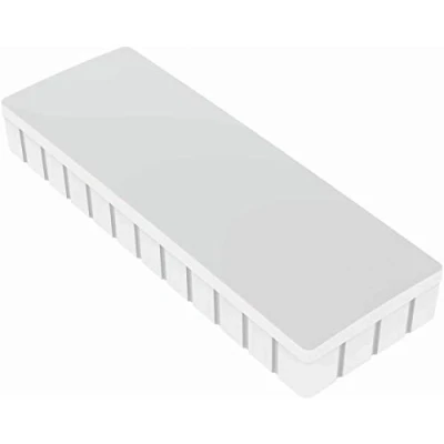 Abbildung von MAUL Magnete MAULsolid 54x19mm (10 Stück) Mini aus Kunststoff mit hoher Haftkraft Starke für Whiteboard und Magnettafel ideal Büro, Homeoffice Werkstatt Weiß