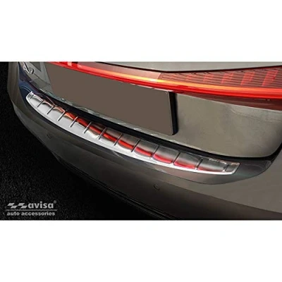 Abbildung von Avisa Edelstahl Heckstoßstangenschutz kompatibel mit Audi A7 (C8) Sportback 2018 &#039;Ribs&#039;