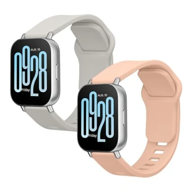Abbildung von kwmobile 2x Sportarmband kompatibel mit Xiaomi Redmi Watch 5 Active/Watch Lite Armband Fitnesstracker Band Set aus TPU Silikon