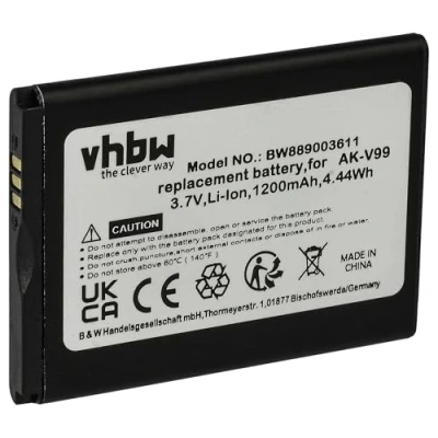 Abbildung von vhbw 1x Akku Ersatz für Emporia AK V99 Handy Smartphone Telefon (1200 mAh, 3,7 V, Li Ion)