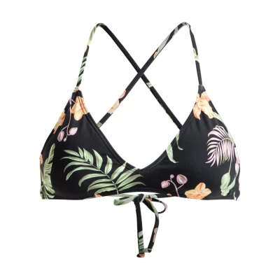 Abbildung von Roxy Classics Athletic Bikinitop, Damen, Größe: Large, Anthracite island escape