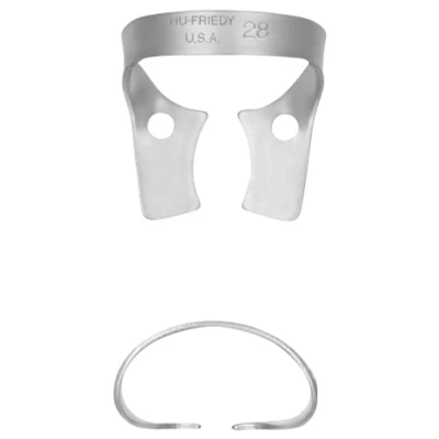 Abbildung von Kofferdam Klammer Satin Steel Figur 28 UK Molaren Stück
