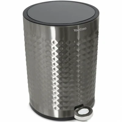 Abbildung von YourCasa Mülleimer YourCasa® Edelstahl Bad 5L Badezimmer Mülleimer, Fassunsgvermögen