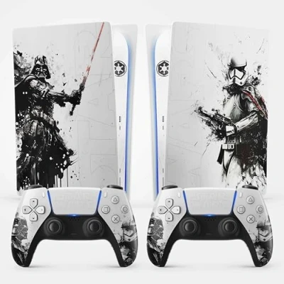 Abbildung von PS5 Skin Trooper Sticker, Aufkleber für Playstation 5r, Konsole und Controller, Standard Edition Disc, (2 Controller)