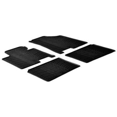 Abbildung von Gledring 0198 Fußmattensatz Gummi vorne und hinten 4 schwarz 750mm 550mm HYUNDAI: i40 Kombi