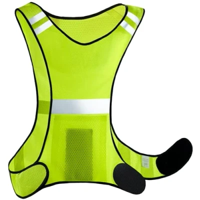 Abbildung von Prowiste Warnweste Laufweste Neongelb Reflektierende Weste Laufen, Fahrrad, Reiten (Unisex Einheitsgröße, 1 tlg) XS L Sicherheitsweste für Damen &amp; Herren Atmungsaktiv Leicht