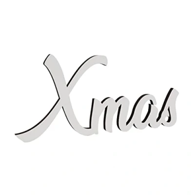 Abbildung von Melis deko Schriftzug Xmas Weihnachten Weihnachts aus Holz in weiß 30cm