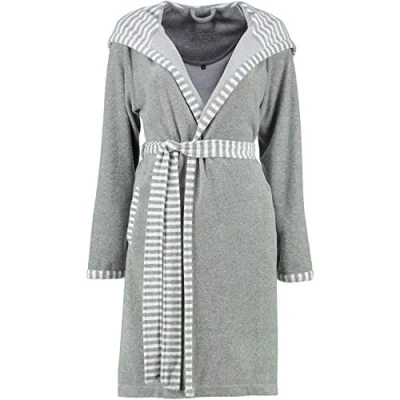 Abbildung von Vossen JUNO Unisex Bademantel, Größe: XS, Grau melange