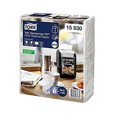 Abbildung von TORK Servietten 16,5 x 21,3 cm 2 lagig weiß