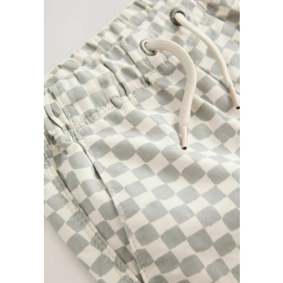 Abbildung von Next PULL ON Regular FIT Shorts für Kinder, Größe: 98, Neutral checkerboard