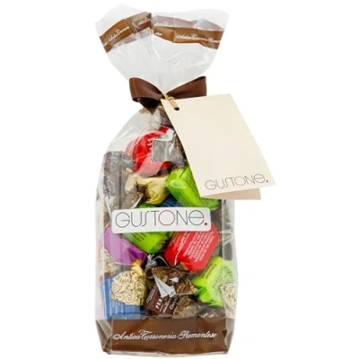 Abbildung von GUSTONE. Antica Torroneria Piemontese Perfetto Pralinen gemischtes Set mit 6 Sorten 300g