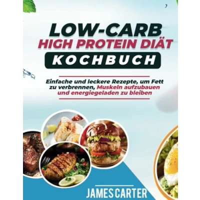Abbildung von LOW CARB HIGH PROTEIN DIÄT KOCHBUCH: Einfache und leckere Rezepte, um Fett zu verbrennen, Muskeln aufzubauen energiegeladen bleiben