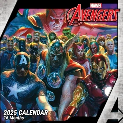 Abbildung von Pyramid Avengers 2025 Broschürenkalender, 30x30cm, Monatskalender für und Marvel Fans, nachhaltig nur mit Papierumschlag