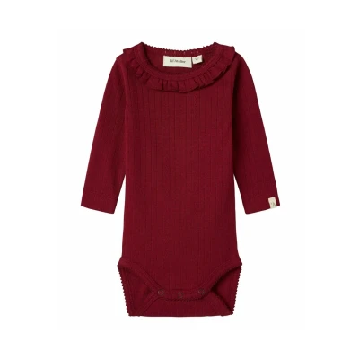 Abbildung von Lil&#039; Atelier Langarm Body für Kinder, Größe: 56, Red dahlia