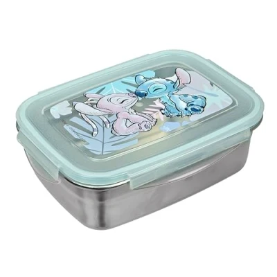 Abbildung von Lilo &amp; Stitch Lunchbox Brotdose mit Gummidichtung aus Edelstahl 550 ml Fassungsvermögen