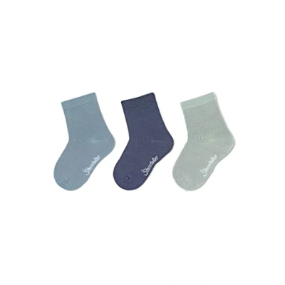 Abbildung von Sterntaler Baby Jungen Socken Söckchen 3er Pack uni Bambus Baby, Babysöckchen, Babysocken aus Bambuszellstoff bleu, 18