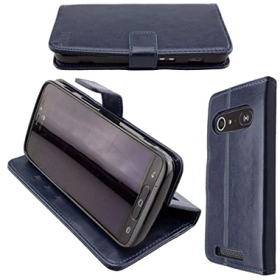Abbildung von caseroxx Bookstyle Case für Doro 8040/8042, mit und ohne Displayschutz (Bookstyle Tasche, blau)