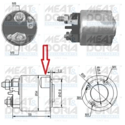 Abbildung von Magnetschalter, Starter MEAT &amp; DORIA 46086