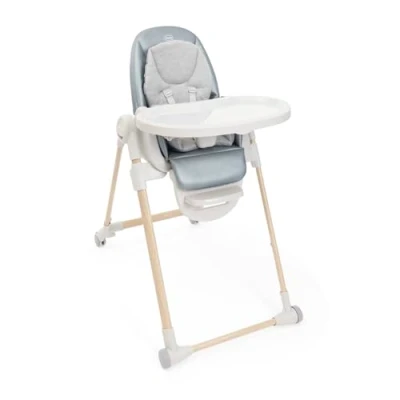 Abbildung von Chicco Polly Armonia Entwicklungshochstuhl für Kinder von 0 Monaten bis 40 kg, Liegestuhl mit verstellbarer Höhe und Fußstütze, 4 Räder, kompakte Verriegelung, Grün