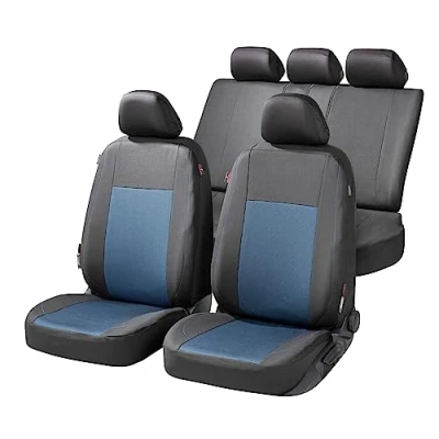 Abbildung von WALSER Ardwell ZIPP IT Premium 11868 Sitzschonbezug blau/schwarz Polyester vorne und hinten