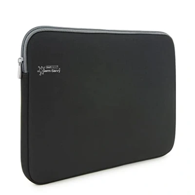 Abbildung von Rapesco 1692 Germ Savvy Antibakteriell, 13,3“ Laptop Hülle, Schwarz