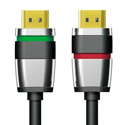 Abbildung von Purelink Ultimate ULS1000 HDMI Kabel mit Ethernet Stecker auf 50 cm dreifach abgeschirmt schwarz rund, 4K Unterstützung